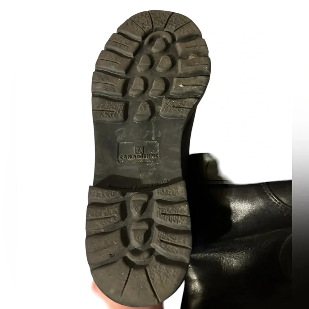 La Canadienne‎ Black Leather Lined Ankle Boots Size 8